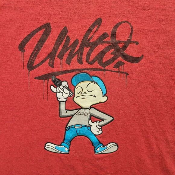 ECKO Mens XL Unlimited Red Vandals Graffiti T Shirt - Picture 4 of 15